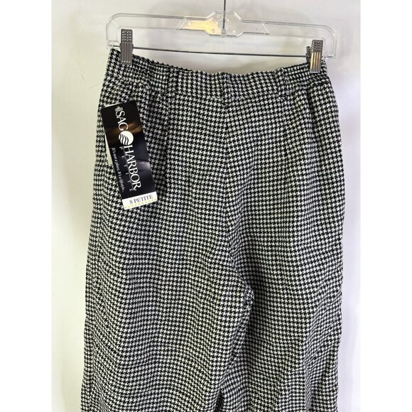 Deadstock Vintage 90s Wool Houndstooth Pleated Pants Rockabilly - Picture 7 of 10
